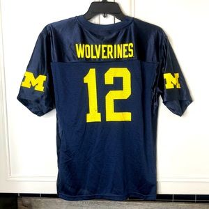 Pro Edge Michigan Wolverines Jersey Youth XL 16-18 Navy Blue #12